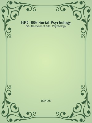BPC-006 Social Psychology